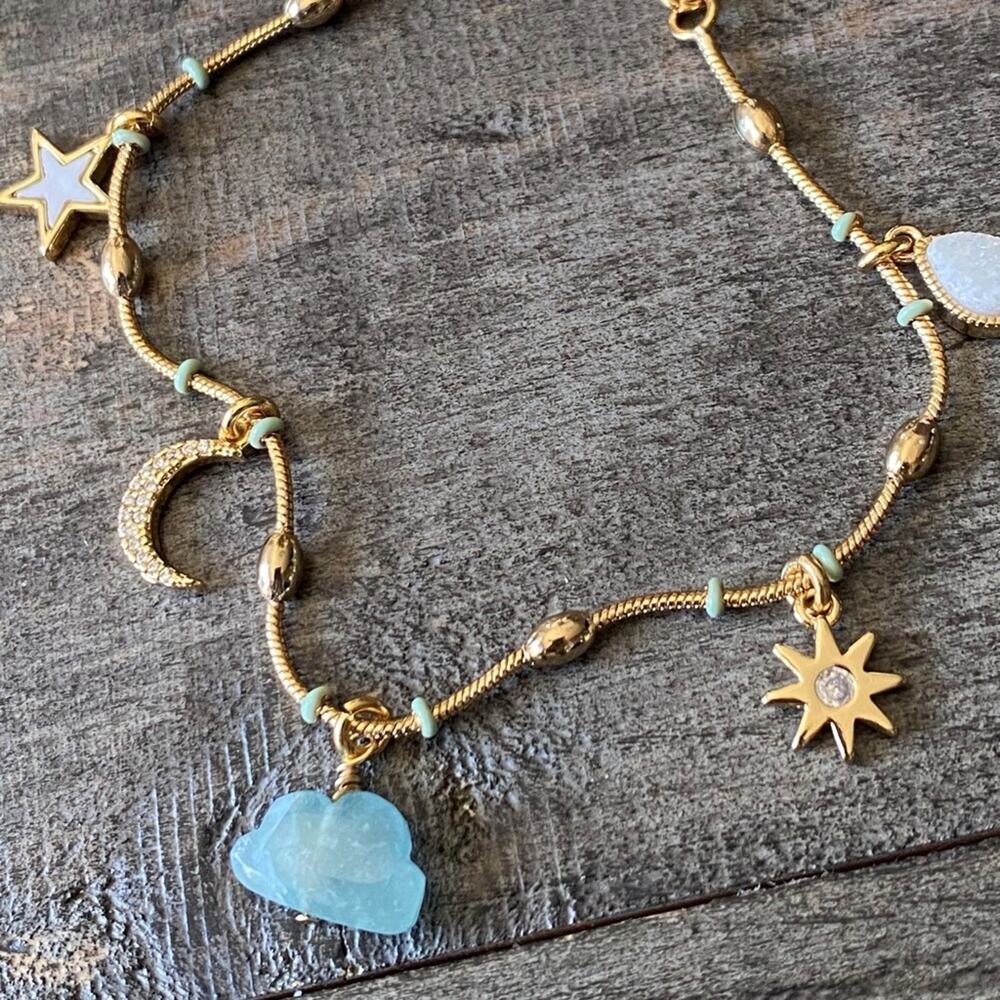 NEW FP x Luna Norte Aquamarine Cloud Charm Bracelet